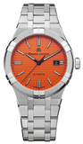 Maurice Lacroix AI6008 Aikon Automatic Date Men’s Watch – Orange Dial & Silver Steel Strap