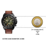 Fossil FS5856 Bronson Chronograph Men’s Watch – Black Dial with Brown Leather Strap