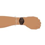 Fossil FS5798 Everett Chronograph Men's Watch – Black Dial & Brown Leather Strap