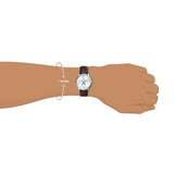 Fossil FS5905 Neutra Minimalist Moonphase Men’s Watch – Silver Dial with Brown Leather Strap