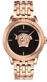 Versace VERD00718 Palazzo Empire Quartz Men's Watch – Black Dial & Rose Gold Steel Strap