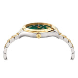 Versace Hellenyium Green Dial Two Tone Steel Strap Watch for Women - VEVH00620