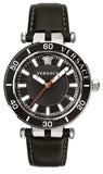 Versace VEZ300221 Greca Sport Quartz Men's Watch – Black Dial & Black Leather Strap