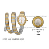 Just Cavalli Doppio Silver Dial Two Tone Steel Strap Watch for Women - JC1L163M0075