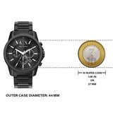 Armani Exchange Banks AX1722 Men's Chronograph Watch – Black Dial with Black Stainless Steel Strap