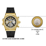 Guess GW0553L4 Fusion Chronograph Women’s Watch – Black Dial & Black Leather Strap
