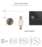 Daniel Wellington Quadro Melrose DW00100431 Women's Watch – White Dial with Gold Mesh Strap