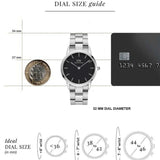 Daniel Wellington DW00100206 Iconic Link Women’s Watch – Black Dial with Silver Stainless Steel Strap