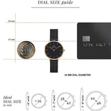 Daniel Wellington DW00100245 Petite Ashfield Women’s Watch – Black Dial with Black Mesh Strap