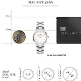 Daniel Wellington DW00100207 Iconic Link Women’s Watch – White Dial with Silver Stainless Steel Bracelet