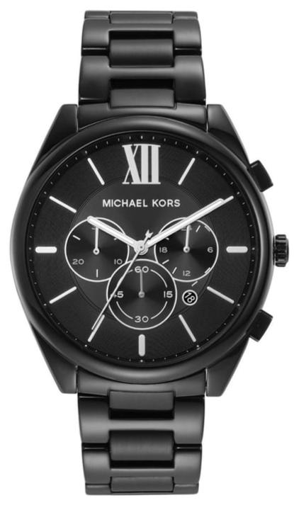 Michael Kors Langford Chronograph Black Dial Black Steel Strap Watch For Men - MK8993