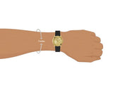 Guess GW0665L1 Cubed Analog Women’s Watch – Gold Dial & Black Silicone Strap