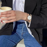 Daniel Wellington DW00100305 Petite Melrose Women's Watch – White Dial with Rose Gold Mesh Strap