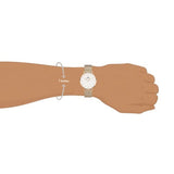Daniel Wellington DW00100305 Petite Melrose Women's Watch – White Dial with Rose Gold Mesh Strap