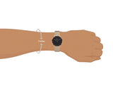 Daniel Wellington Petite Melrose Black Dial Rose Gold Mesh Strap Watch For Women - DW00100303