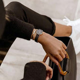 Daniel Wellington DW00100245 Petite Ashfield Women’s Watch – Black Dial with Black Mesh Strap