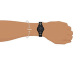 Daniel Wellington Iconic Link DW00100414 Women's Watch – Ceramic Black Dial with Black Steel Strap
