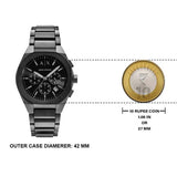 Armani Exchange Drexler AX2639 Men's Chronograph Watch – Black Dial with Black Stainless Steel Strap