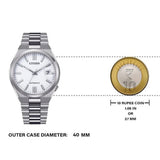 Citizen Tsuyosa NJ0150-81A Men's Automatic Watch – White Dial with Silver Steel Strap