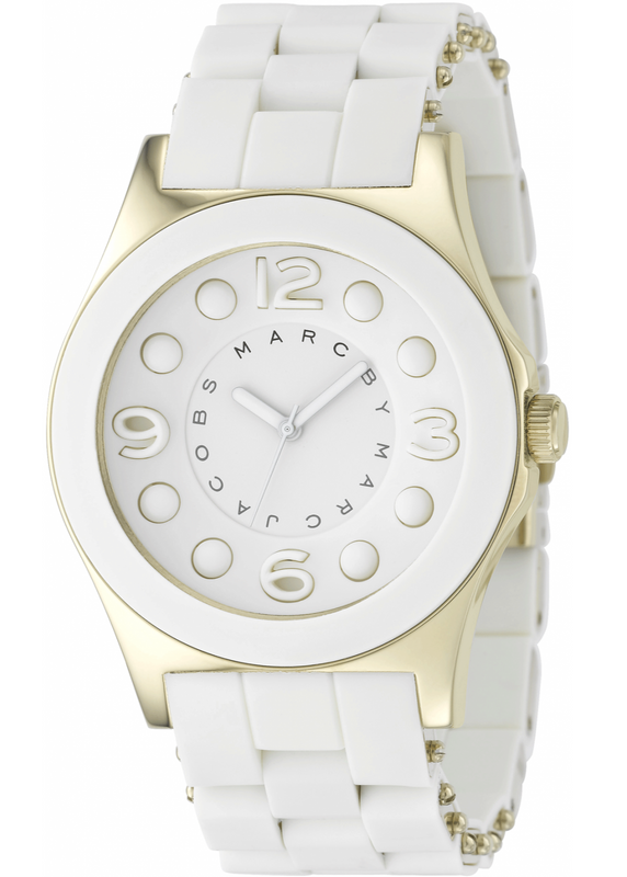 Marc Jacobs Pelly White Dial White Silicone Strap Watch for Women - MBM2526