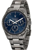 Maserati R8853100019 Competizione Men's Watch – Blue Dial & Grey Steel Strap