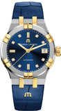 Maurice Lacroix AI1008-PVY11-432-1 Aikon Quartz Men's Watch – Blue Dial & Blue Leather Strap
