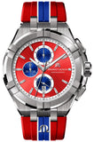 Maurice Lacroix AI1018-SS001-530-6 Aikon Chronograph Beach Volley Vikings Limited Edition Quartz Men's Watch – Red Dial & Red Rubber Strap