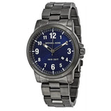 Michael Kors Paxton Analog Blue Dial Grey Steel Strap Watch For Men - MK8499