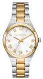 Michael Kors MK7464 Lennox Three-Hand Quartz Women's Watch – White Dial & Two-Tone Steel Strap