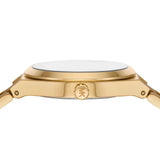 Michael Kors Lennox Analog Blue Dial Gold Steel Strap Watch for Women - MK7460