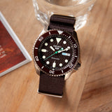 Seiko 5 Sports SRPD85K1 Automatic Men's Watch – Brown Dial & Brown Nylon Strap