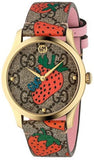 Gucci YA1264133 G Timeless Quartz Women's Watch – Brown Dial & Brown Leather Strap