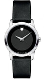 Movado 0606503 Museum Classic Women's Watch – Black Dial & Black Leather Strap