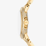 Michael Kors Camile Analog White Dial Gold Steel Strap Watch for Women - MK4801