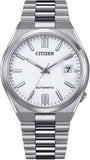 Citizen Tsuyosa NJ0150-81A Men's Automatic Watch – White Dial with Silver Steel Strap