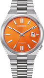 Citizen Tsuyosa NJ0151-88Z Men's Automatic Watch – Orange Dial with Silver Steel Strap