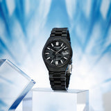 Citizen Tsuyosa NJ0155-87E Men's Automatic Watch – Camouflage Black Dial with Black Steel Strap