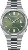 Citizen x Pantone NJ0158-89Z Men's Automatic Watch – Peaceful Green Dial with Silver Steel Strap