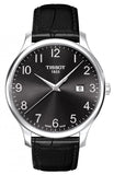 Tissot T063.610.16.052.00 T-Classic Tradition Men's Watch – Black Dial & Black Leather Strap