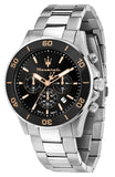 Maserati R8873600003 Competizione Chronograph Men's Watch – Black Dial & Silver Steel Strap