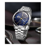 Maserati Ricordo Chronograph Blue Dial Silver Steel Strap Watch For Men - R8873633001
