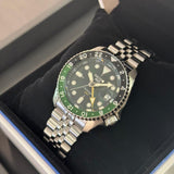 Seiko 5 Sports SSK035K1 SKX GMT Automatic Men's Watch – Green Dial & Silver Steel Bracelet