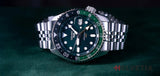 Seiko 5 Sports SSK035K1 SKX GMT Automatic Men's Watch – Green Dial & Silver Steel Bracelet