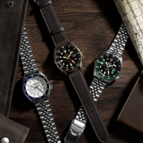 Seiko 5 Sports SSK035K1 SKX GMT Automatic Men's Watch – Green Dial & Silver Steel Bracelet