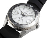 Seiko Shogun Prospex Titanium Divers Automatic White Dial Black Rubber Strap Watch For Men - SPB191J1
