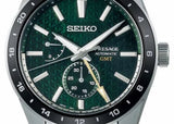 Seiko Presage Sharp Edged Series GMT Green Dial Silver Steel Strap Watch For Men - SPB219J1