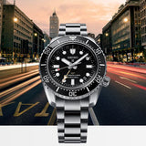 Seiko Prosprex Dark Depths GMT Automatic Black Dial Silver Steel Strap Watch For Men - SPB383J1