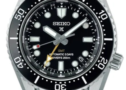 Seiko Prosprex Dark Depths GMT Automatic Black Dial Silver Steel Strap Watch For Men - SPB383J1