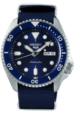 Seiko 5 Sports SRPD51K2 Automatic Men's Watch – Blue Dial & Blue NATO Strap