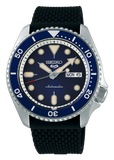 Seiko 5 Sports SKX Automatic Blue Dial Blue Silicone Strap Watch for Men - SRPD71K2